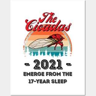 The Cicadas 2021 Emerge From The 17-Year Sleep, Funny Cicada Lover Posters and Art